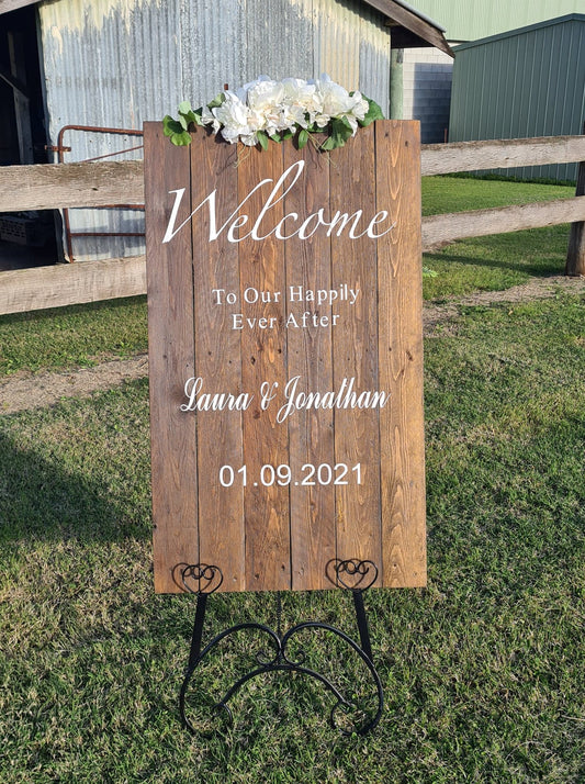 Customised Wedding Welcome Sign
